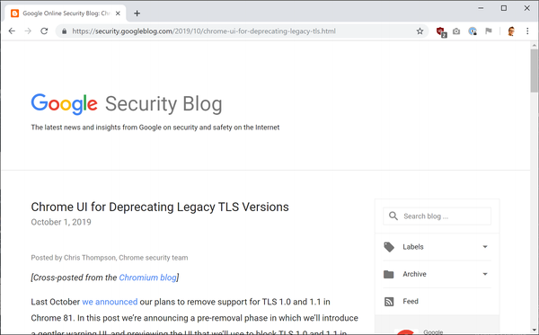 Big HTTPS changes coming in Chrome