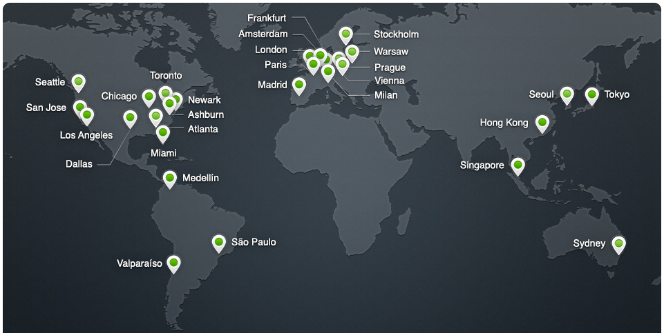 CloudFlare network map