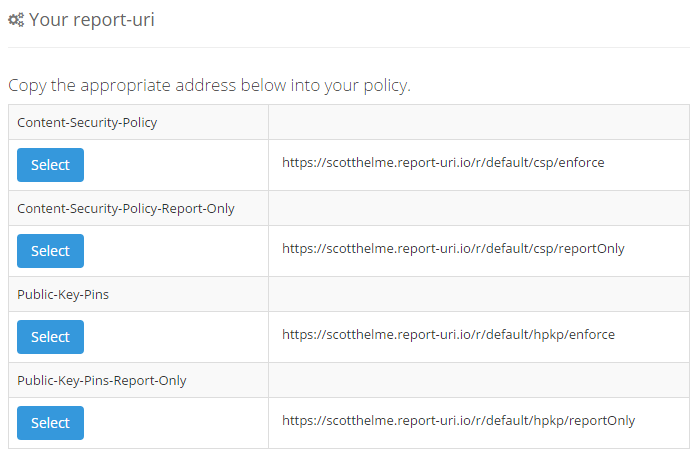 new report-uri address format