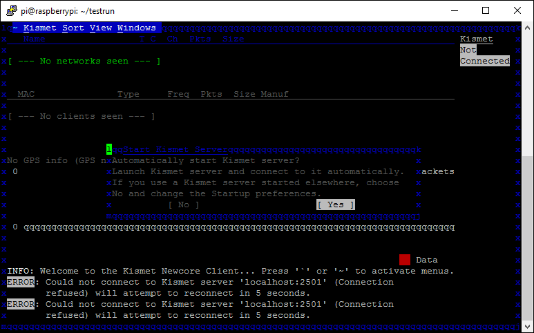 kismet auto start server